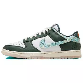 Мужские кроссовки Nike Dunk Low Hoops Fireball кремовые с парусом синие HF5693-141 38.5