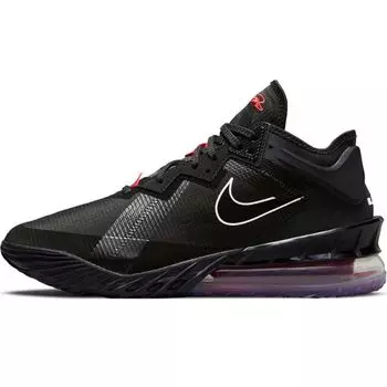 Мужские кроссовки Nike LeBron 18 Low EP Bred черно-белые университетские красные CV7564-001 42