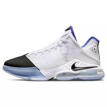 Мужские кроссовки Nike LeBron 19 Low Black Toe белые средне-синие Siren-Red DH1270-100 43