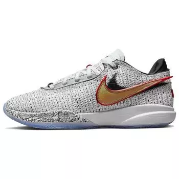 Мужские кроссовки Nike LeBron 20 EP The Debut белый металлик-золотой черный DJ5422-100 41