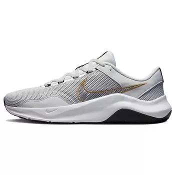 Мужские кроссовки Nike Legend Essential 3 Next Nature Photon Dust Gold серо-белое золото-замша DM1120-003 40