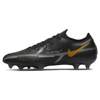 Мужские кроссовки Nike Phantom GT2 Elite FG Black Metallic Gold, серебристо-металлик-темно-серый CZ9890-007 40