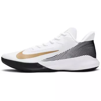 Мужские кроссовки Nike Precision 4 White Metallic Gold черные CZ8780-100