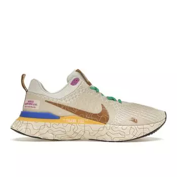 Мужские кроссовки Nike React Infinity Run Flyknit 3 Premium Moving Company коричневые Phantom Oatmeal DZ3025-001 42.5