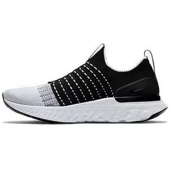Мужские кроссовки Nike React Phantom Run Flyknit 2 черно-белые CJ0277-001