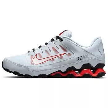 Мужские кроссовки Nike Reax 8 TR Mesh Pure Platinum Chile Red Белый Черный Металлик-Серебристый 621716-027 40