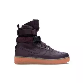 Мужские кроссовки Nike SF Air Force 1 Deep Burgundy Red Black-Gum 864024-600