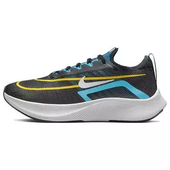 Мужские кроссовки Nike Zoom Fly 4 Black Chlorine Blue белые CT2392-003 41