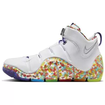 Мужские кроссовки Nike Zoom LeBron 4 Fruity Pebbles 2024 White True-Red Mean-Green DQ9310-100 40