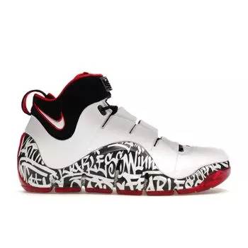 Мужские кроссовки Nike Zoom LeBron 4 Graffiti 2023 Белый Черный Университет-Красный DJ4888-100 42.5