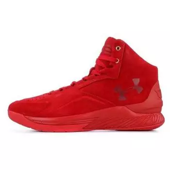Мужские кроссовки Under Armour Curry 1 Lux Mid Suede Triple Red 1298701-600