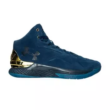 Мужские кроссовки Under Armour Curry 1 Lux Mid Blue Blackout-Navy Metallic-Gold 1296617-997