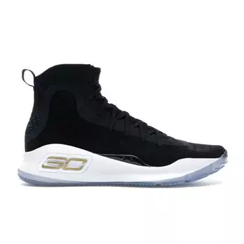 Мужские кроссовки Under Armour Curry 4 More Dimes Black White Gold 1298306-001