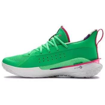 Мужские кроссовки Under Armour Curry 7 Vapor Green белые 3023300-304