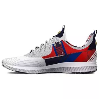 Мужские кроссовки Under Armour Harper 7 TF USA White Midnight-Navy 3025646-100