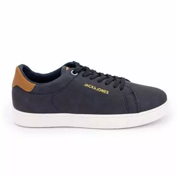 Мужские круглые двухцветные кружевные низкие кеды JACK & JONES