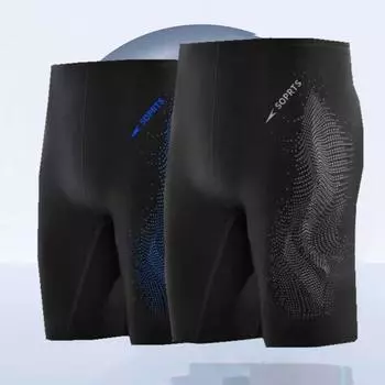 Мужские плавки Эластичные мягкие быстросохнущие дышащие облегающие шорты для купания со средней талией Узкие шорты для плавания в водных видах спорта
