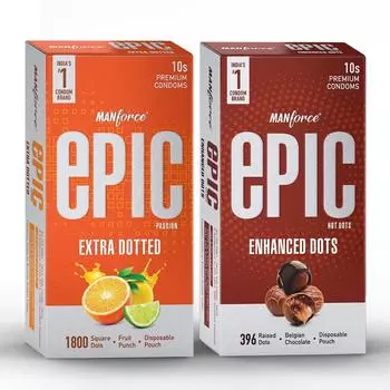 Мужские презервативы Manforce Epic со вкусом, 2x10 шт. (Упаковка из 2 шт.)