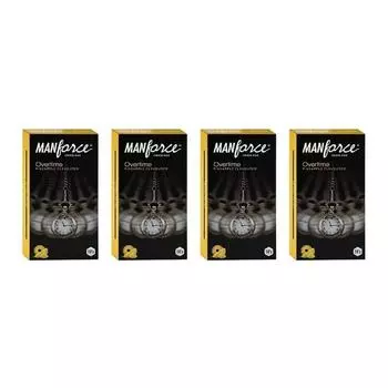 Мужские презервативы Manforce Overtime со вкусом ананаса, 10 шт. (Пакет из 4)