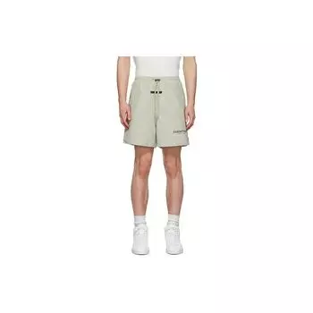 Мужские шорты Fear of God Essentials осень/зима 2021 с нашивкой-логотипом и завязками, зеленый бетон FOG-FW21-123 M