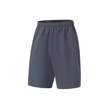 Мужские шорты Li Ning Fitness Series, однотонные, со средней талией, свободные, прямые, холодные, песочно-черные AKSU785-3 S