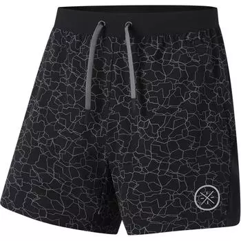 Мужские шорты Li Ning Wade Series с принтом и средней посадкой, удобные, дышащие, прямые, спортивные, черные AKYU351-6 M