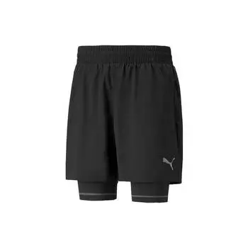 Мужские шорты Puma Run 2In1 5 дюймов с внутренней подкладкой, черные 521049-51 XS