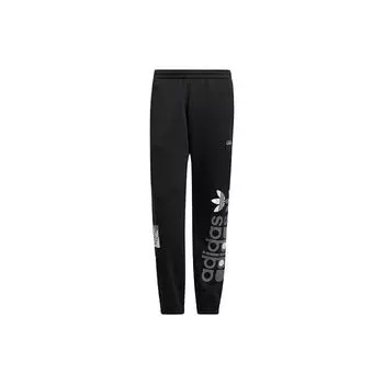 Мужские спортивные штаны из флиса Adidas Originals с трилистником, эластичными манжетами и талией, черные GN3873 M