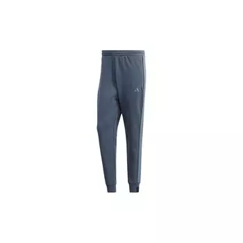 Мужские спортивные штаны с манжетами и логотипом Adidas, синие, FM9338