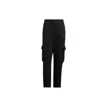 Мужские спортивные штаны в полоску Adidas Neo с большими карманами, черные HN0040