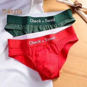 Мужские трусы-брифы Slim Fit с высокой эластичностью в горошек, с низкой посадкой, эластичным поясом, дышащее, гладкое нижнее белье L чёрный