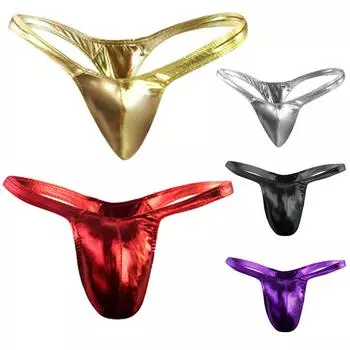 Мужские удобные сексуальные кожаные трусы One size