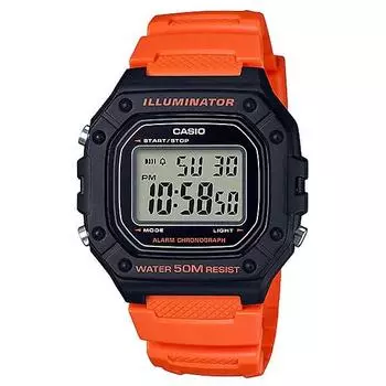 Мужские уретановые наручные часы Casio W-218H-4B2V