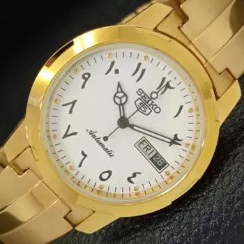 МУЖСКИЕ ВОССТАНОВЛЕННЫЕ SEIKO 5 JAPAN 6309A АВТОМАТИЧЕСКИЕ АРАБСКИЕ БЕЛЫЕ ЦИФЕРБЛАТНЫЕ ЧАСЫ a426405-2 RL-a426405