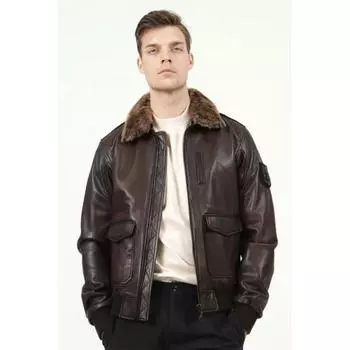 Мужское пальто Pilot Model Jumbo Plus большого размера из натуральной кожи мужское пальто