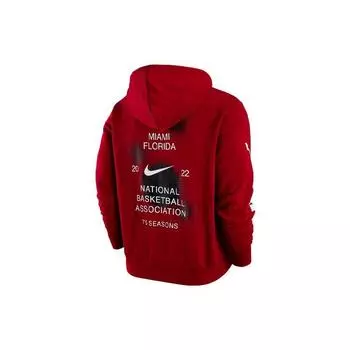 Мужской флисовый пуловер с капюшоном Nike Miami Heat NBA красный DN3431-608