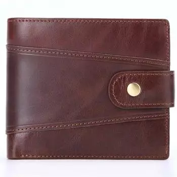 Мужской кошелек Rfid, винтажные кошельки из натуральной кожи для мужчин, держатель для кредитных карт, кошелек, сумка для денег, мужской кошелек чёрный