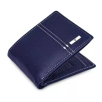 Мужской кожаный кошелек Liam Blue/White