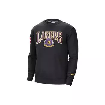 Мужской пуловер на флисовой подкладке с буквенным принтом Nike Los Angeles Lakers, черный DN4905-010 L