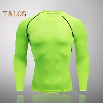 Мужской спортивный топ 3D Slim Fit Высокая эластичность Круглый вырез Быстросохнущий Длинные рукава Slim Fit Компрессионная футболка для коррекции фигуры Тренажерный зал Бег Баскетбол Футболка L красный