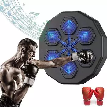 Музыкальный боксерский автомат Настенное крепление Музыкальный боксер Bluetooth Электронный Smart Focus Тренировка ловкости Бокс Настенные мишени Боксерские колодки