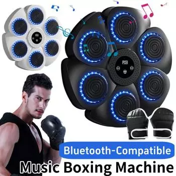 Музыкальный боксерский тренажер, совместимый с Bluetooth, боксерские лапы, настенная тренировка, тренировочное оборудование для ударов по мишеням для домашних упражнений