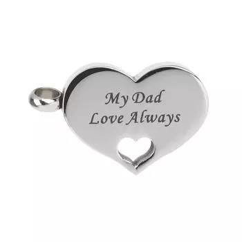 my dad love always Heart Shape Memorial Pendant
