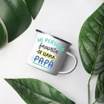 My Favorite Person Is Called Dad Enamel Mug White Handled Cup Coffee Tea Drink Water The Best Original and Fun Father s Day Gift 360ml