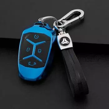 my goog car TPU Car Smart 4Button Key Shell Bag Fob Case Cover for LYNK&CO 01 02 03 Key Holder Protector number key chain