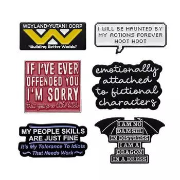 My People Skills Are Just Fine Enamel Pin Custom Funny Proverb Quote Brooch Lapel Badge Self Affirmation Jewelry Gift For Friend