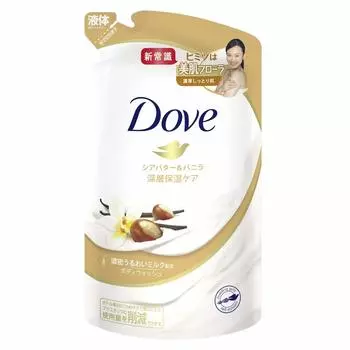 Мыло для тела Dove Body Wash с маслом ши и ванилью, сменный блок, 340 г. Мыло для тела. Легкий успокаивающий аромат масла ши и ванили, сладкий, (содержит аромат).