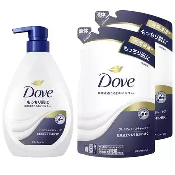Мыло для тела Dove Premium Moisture Care, сменный блок для тела 470 г, 330 г x 2 шт. (Гель для тела) + +