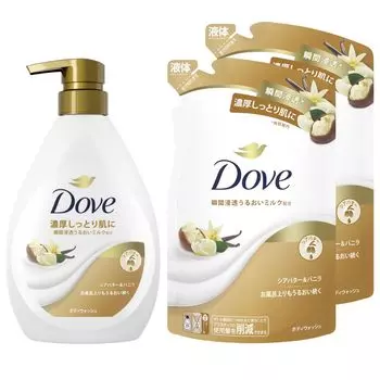 Мыло для тела Dove с маслом ши и ванилью, сменный блок 470 г, 330 г x 2 шт. (Гель для тела) + +