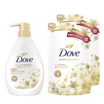 Мыло для тела Dove с маслом ши и ванилью, сменный блок 470 г, 330 г x 2 шт. (Гель для тела) + +